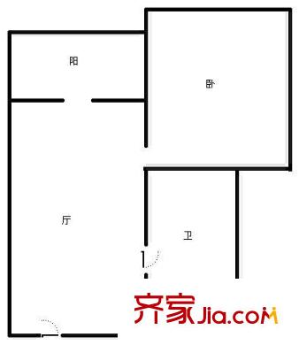 上海沙龙三期 1室 户型图
