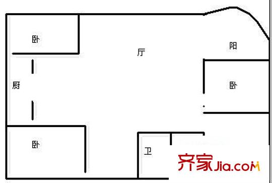 临江花园 4室 户型图