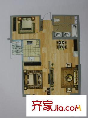 鑫世界C/D6户型 2室2厅1卫1厨