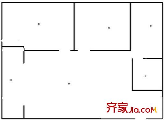 博客寓 2室 户型图