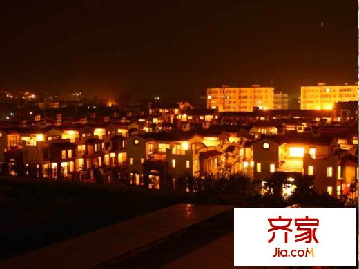 乡鸭湖夜景实景图(2011-3-25)