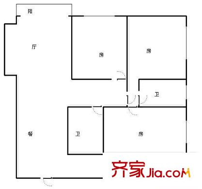 朝花曦拾 3室 户型图