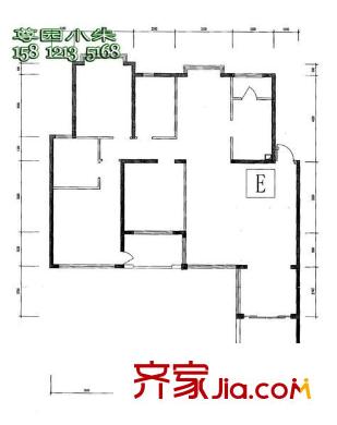 世纪城叠春苑户型图叠春苑 4室 户型图 4室2厅2卫1厨