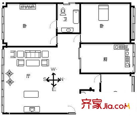 文华苑 3室 户型图