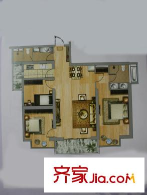 鑫世界F-5户型 3室2厅2卫1厨