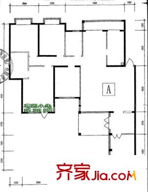 世纪城叠春苑户型图叠春苑 4室 户型图 4室2厅2卫1厨