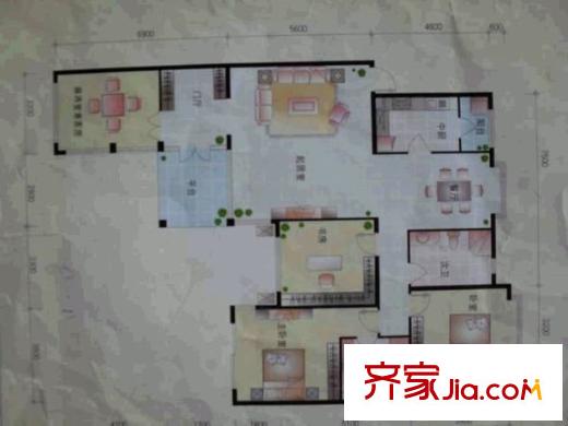 世纪城叠春苑户型图叠春苑 4室 户型图 4室2厅2卫1厨