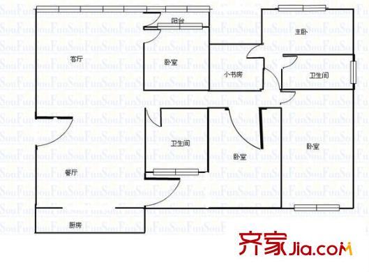 朝花曦拾 4室 户型图