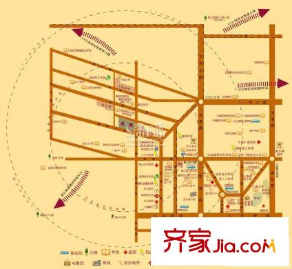 朝花曦拾交通图大区位