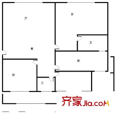 朝花曦拾 3室 户型图