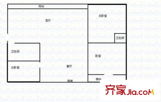 文华苑 3室 户型图