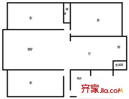 文华苑 3室 户型图