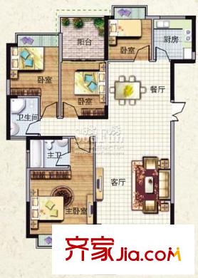 联邦国际中心 4室 户型图