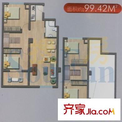 可乐公寓户型图A户型 4室2厅1卫1厨