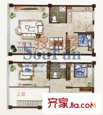 城市之光户型图B1户型 4室2厅2卫1厨