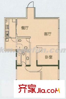 金碧馨园户型图户型三 3室2厅2卫1厨