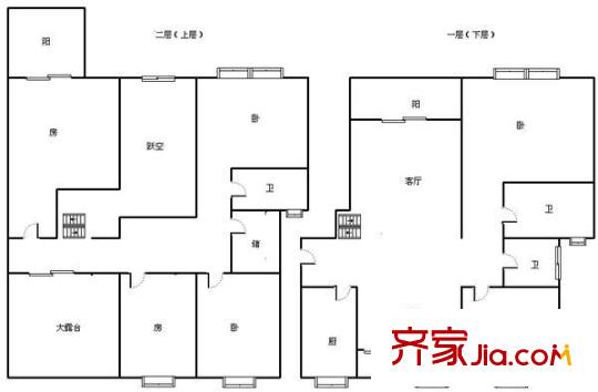 广福小区一期 6室 户型图