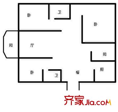世纪城忆春苑户型图亿春苑 4室 户型图 4室2厅2卫1厨