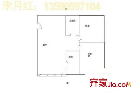 东方广场 2室 户型图