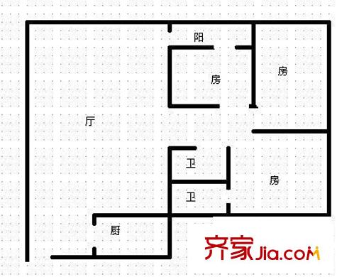 东方广场 3室 户型图