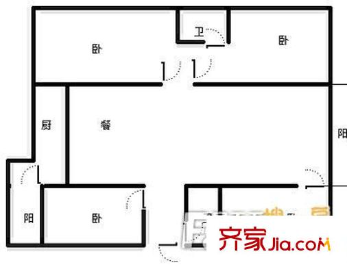 广福小区一期户型图广福3 3室2厅2卫1厨
