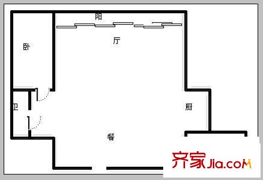 晨光大道 2室 户型图