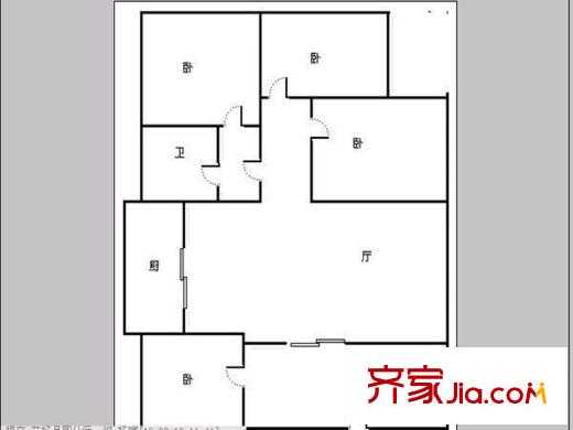 晨光大道 4室 户型图