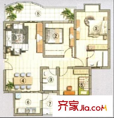 金色家园 户型图