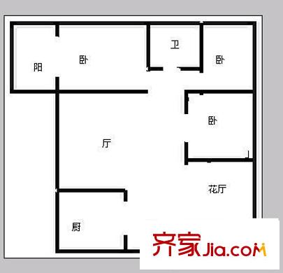 晨光大道 3室 户型图