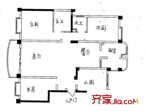 银海山水间 4室 户型图