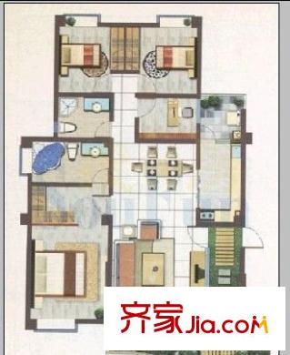 印象首日封 3室 户型图