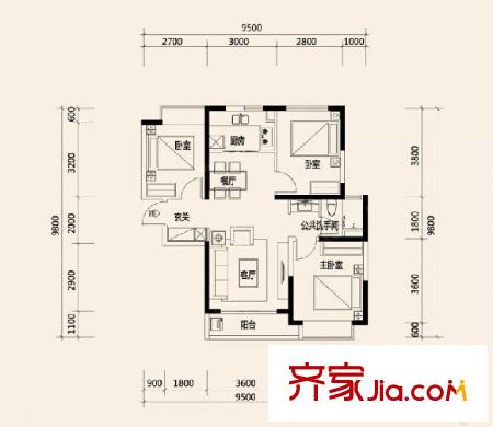 万科金域缇香 户型图