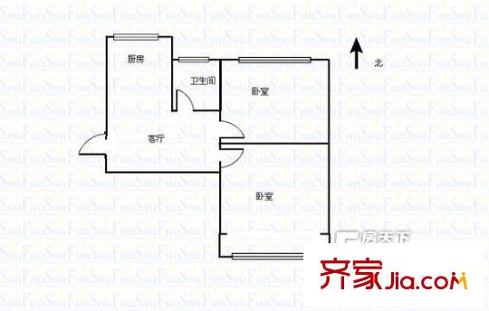 民航小区2室1厅1卫1厨