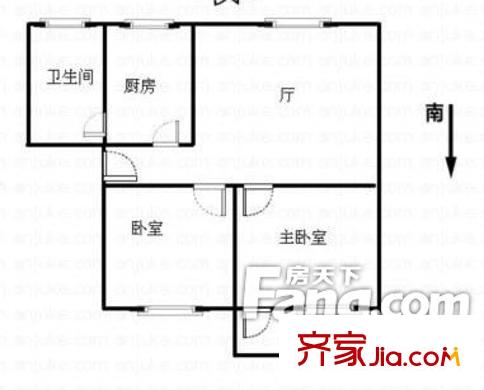 民航小区2室1厅1卫1厨