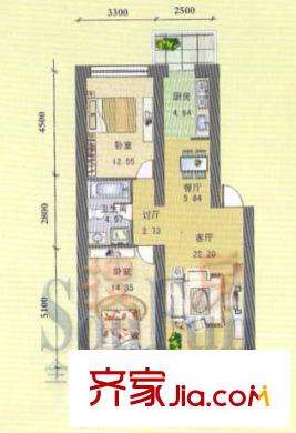 哈尔滨 军安绿色家园 户型图