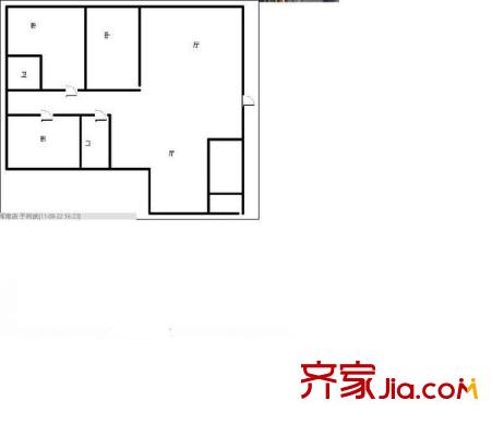 河畔新城一期 3室 户型图