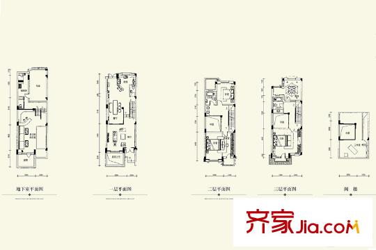上置香岛原墅C2户型 3室3厅4卫1厨