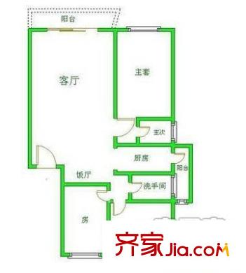 雅居庭 3室 户型图
