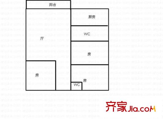 雅居庭 3室 户型图