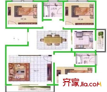 雅居庭 4室 户型图
