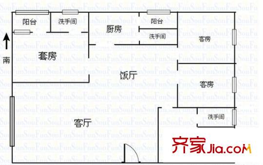 雅居庭 4室 户型图