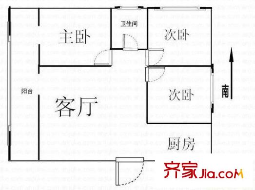 都市绿洲 3室 户型图