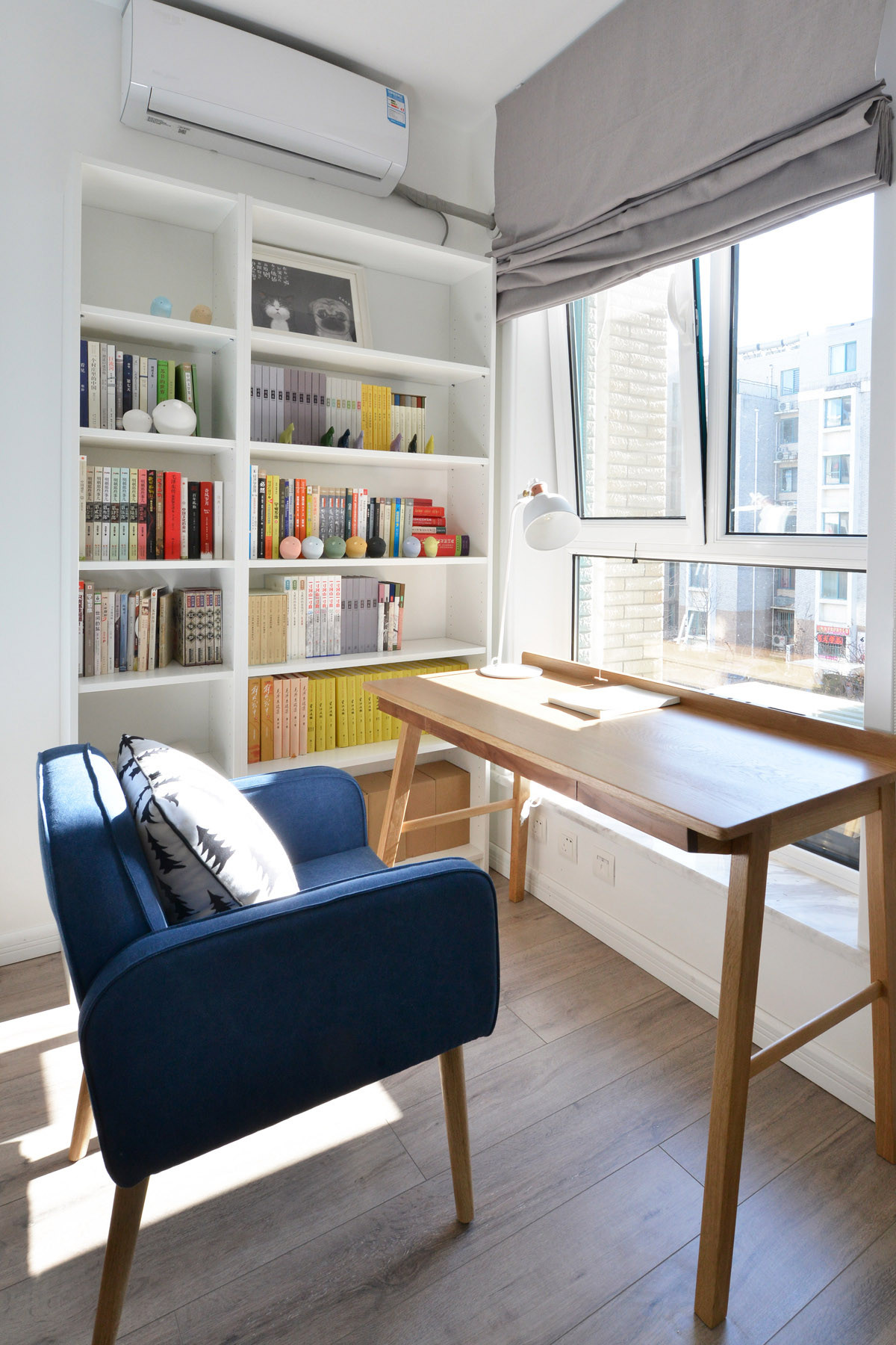 日式风格,80平米装修,二居室装修,10-15万装修,书房,书桌,原木色,椅子