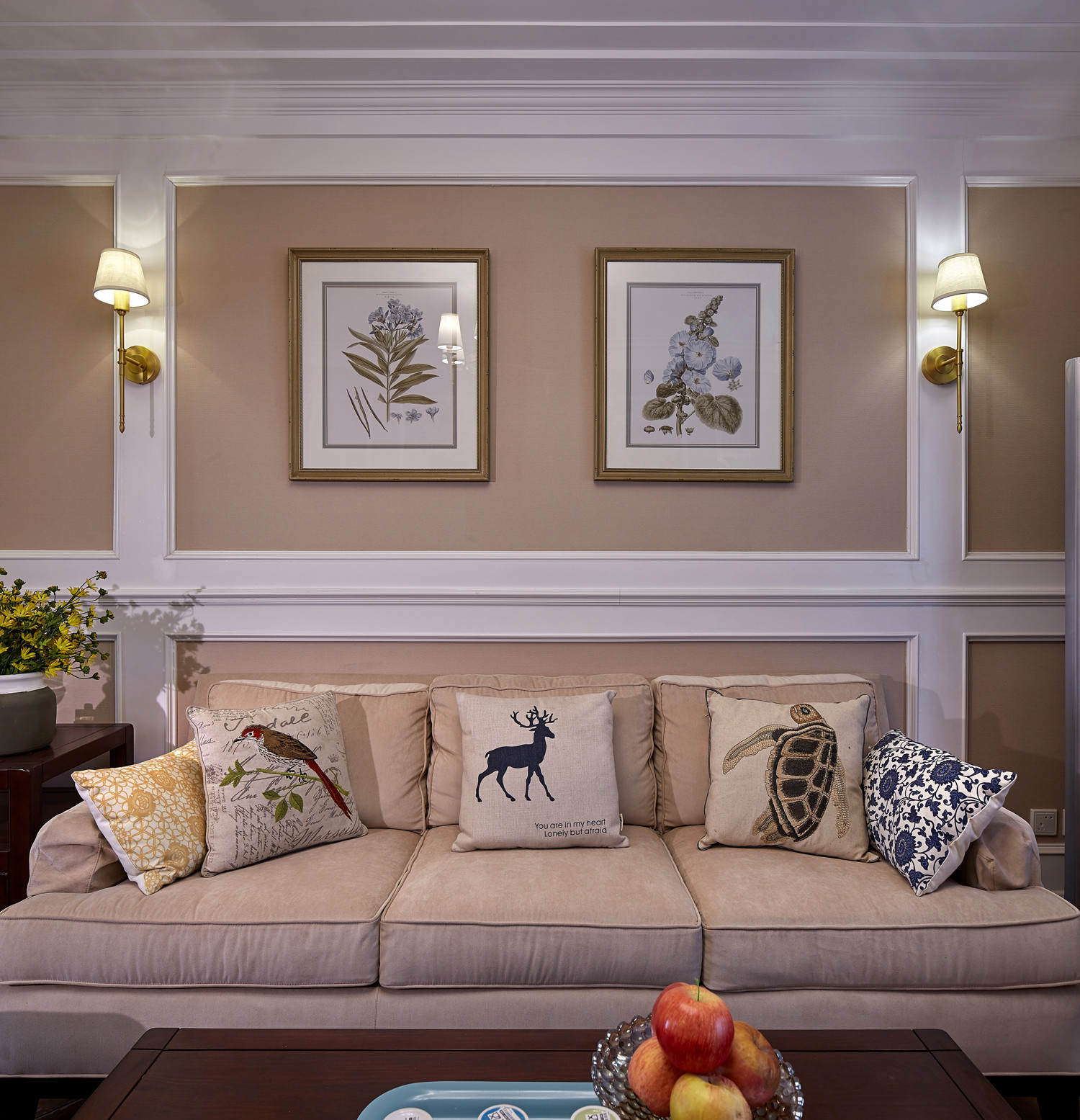 100平美式风格家沙发图片