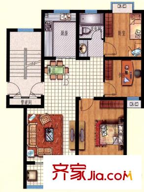 新高・西城国际B户型 3室2厅1卫