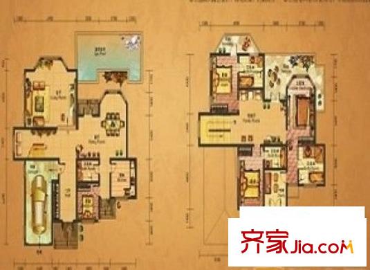 汤泉半岛 5室 户型图