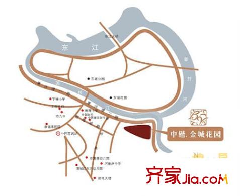 金城花园交通图