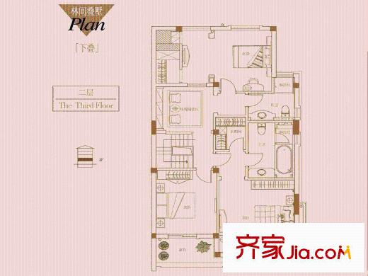 坤和岛上林间叠墅下叠二层 3室2厅2卫1厨