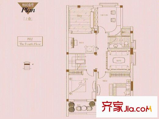 坤和岛上林间叠墅上叠四层 3室2厅2卫1厨