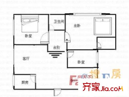 桃花苑小区 2室 户型图